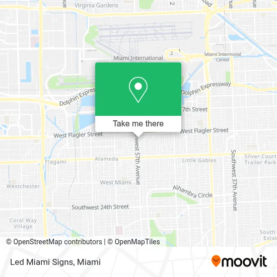 Led Miami Signs map