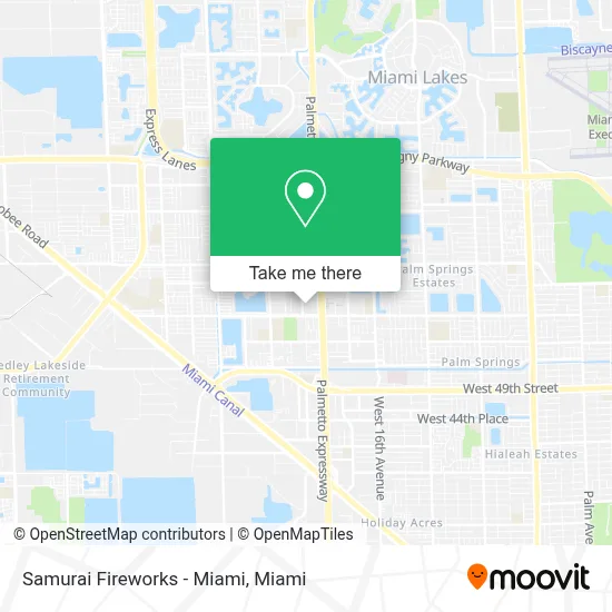 Samurai Fireworks - Miami map