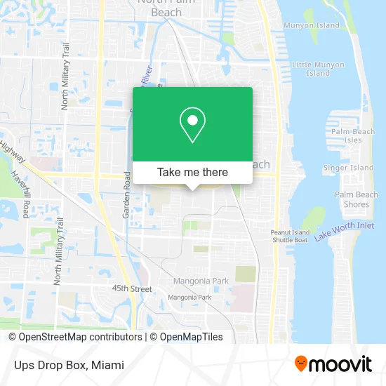 Ups Drop Box map
