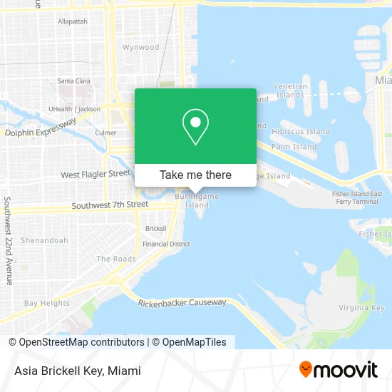 Asia Brickell Key map