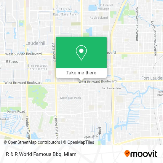 R & R World Famous Bbq map