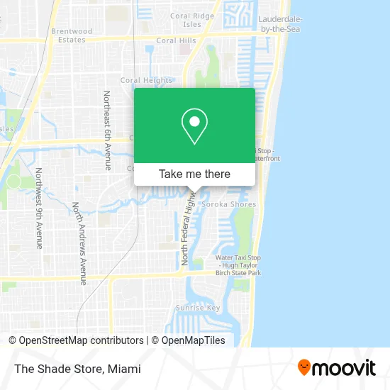 The Shade Store map