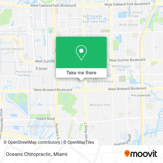 Oceans Chiropractic map