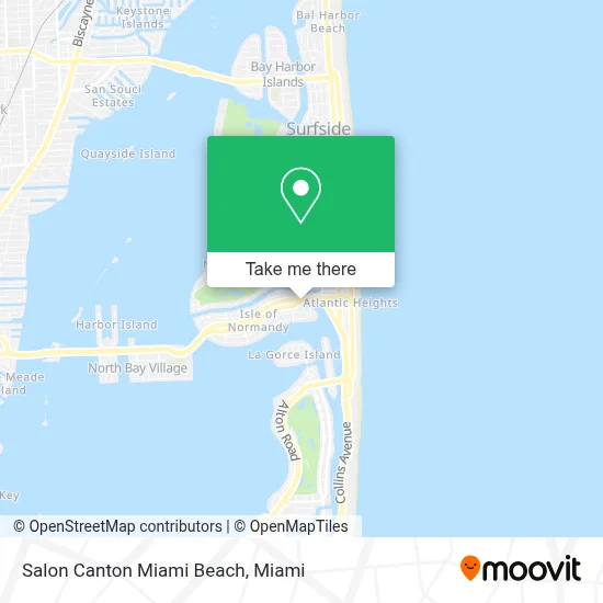 Salon Canton Miami Beach map