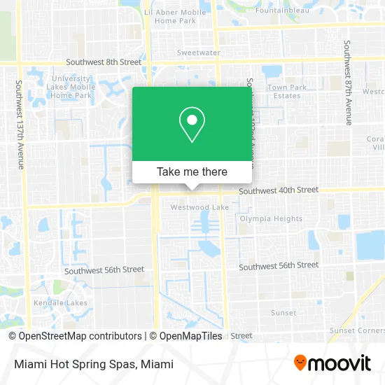 Miami Hot Spring Spas map