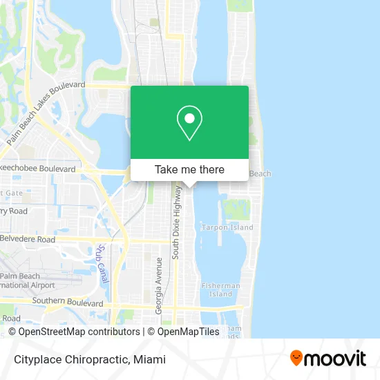 Cityplace Chiropractic map