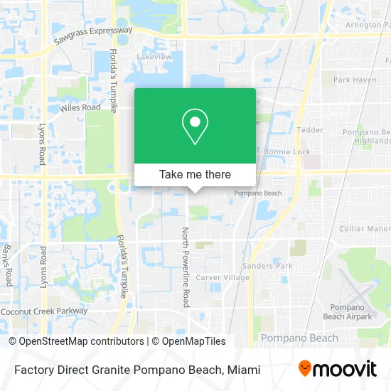 Factory Direct Granite Pompano Beach map