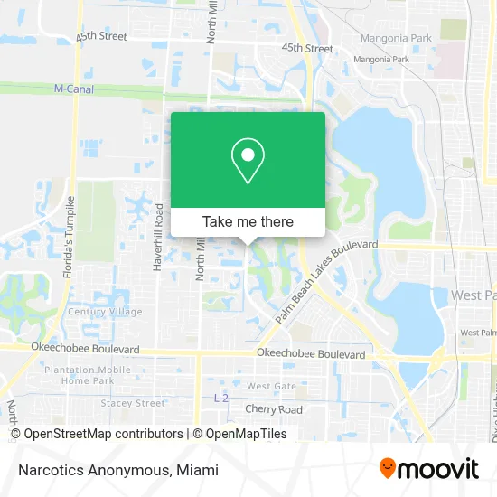 Narcotics Anonymous map