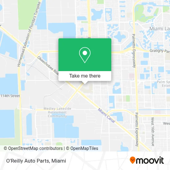 O'Reilly Auto Parts map