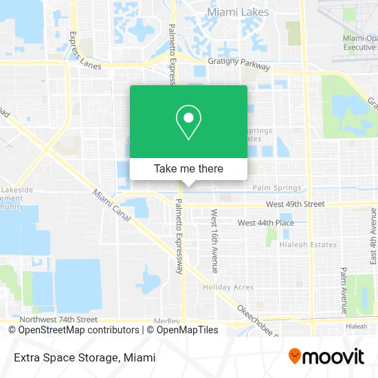 Extra Space Storage map