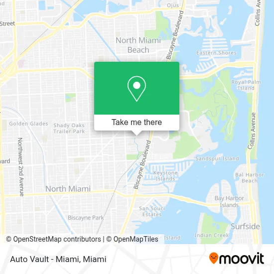 Auto Vault - Miami map