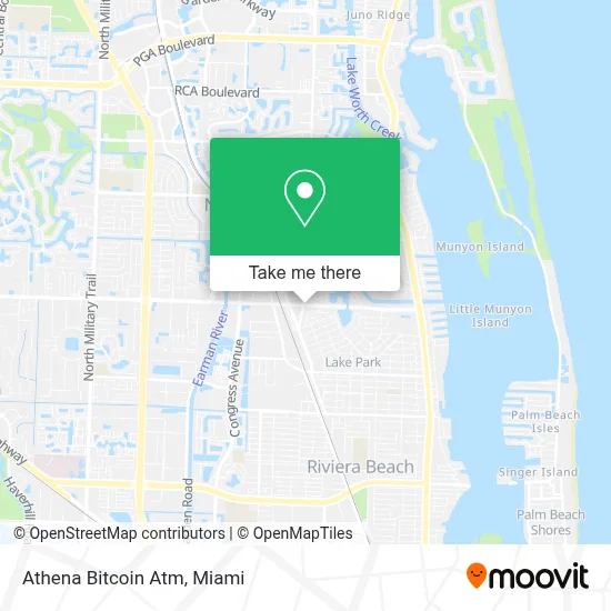 Athena Bitcoin Atm map