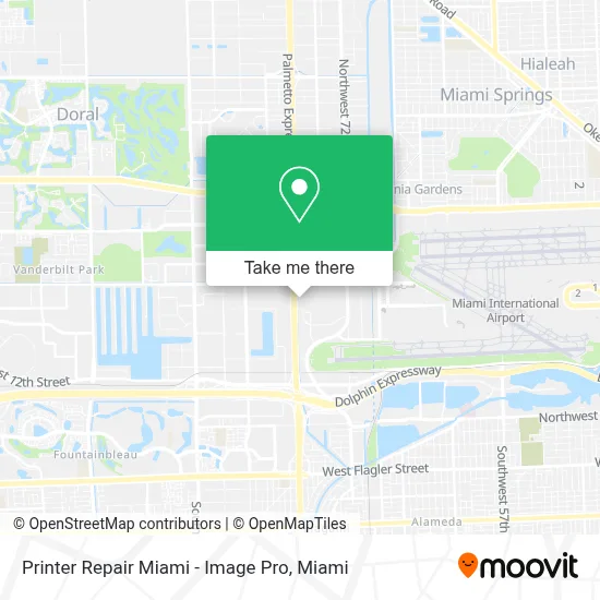 Printer Repair Miami - Image Pro map