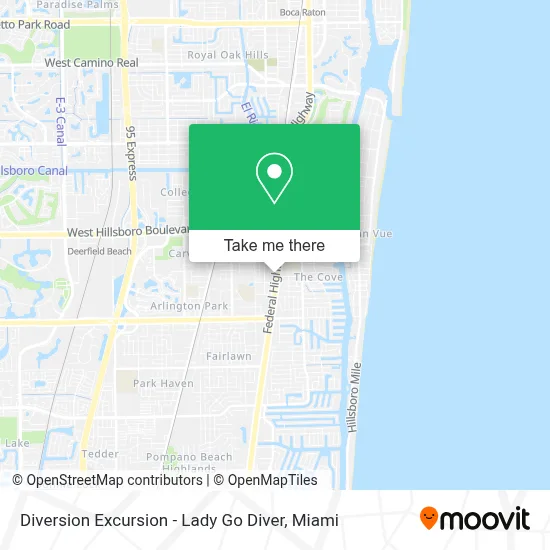 Diversion Excursion - Lady Go Diver map