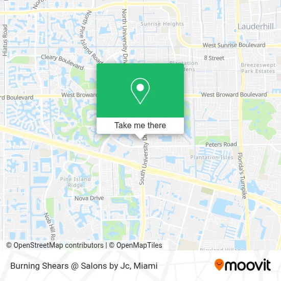 Burning Shears @ Salons by Jc map