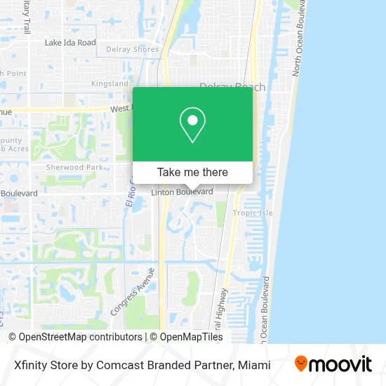 Xfinity Store by Comcast Branded Partner map