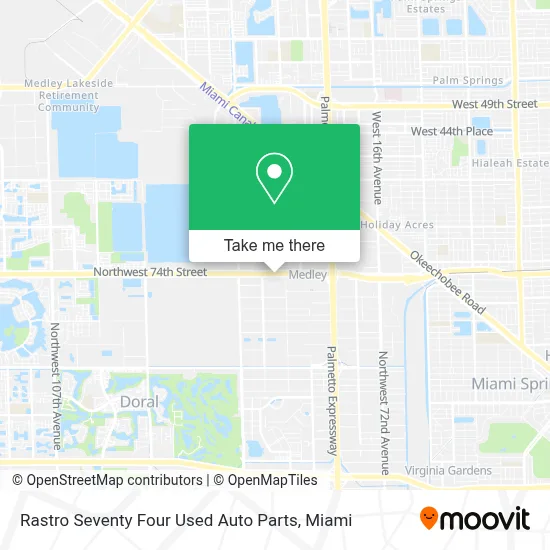 Rastro Seventy Four Used Auto Parts map