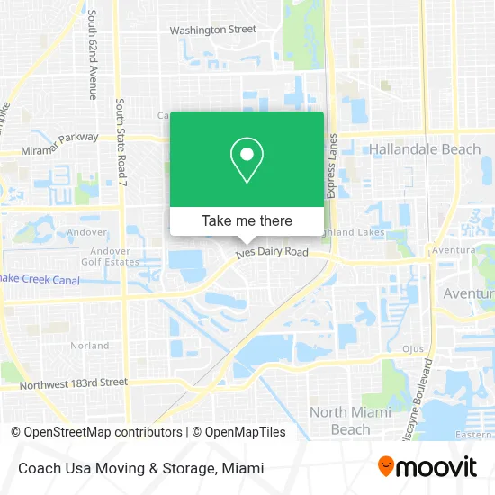 Coach Usa Moving & Storage map