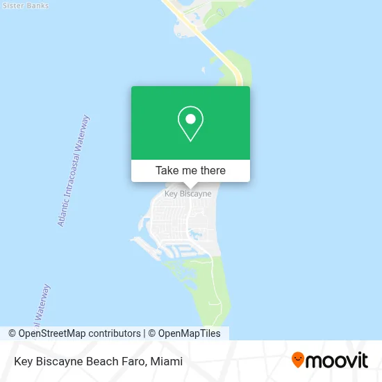 Key Biscayne Beach Faro map