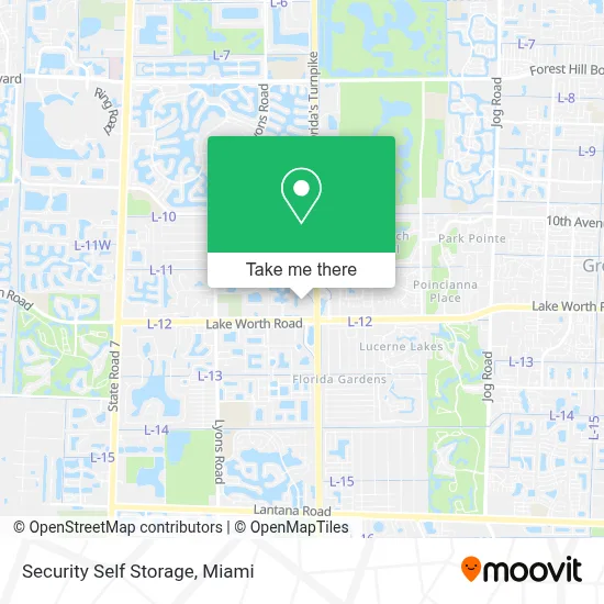 Security Self Storage map