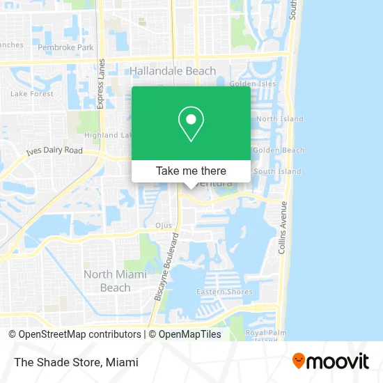 The Shade Store map