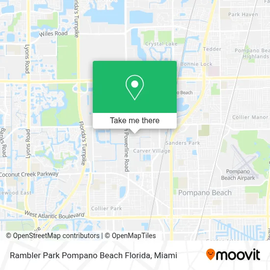 Rambler Park Pompano Beach Florida map