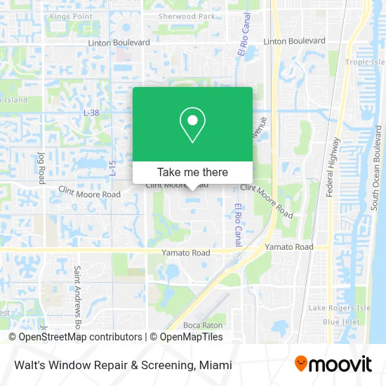 Walt's Window Repair & Screening map