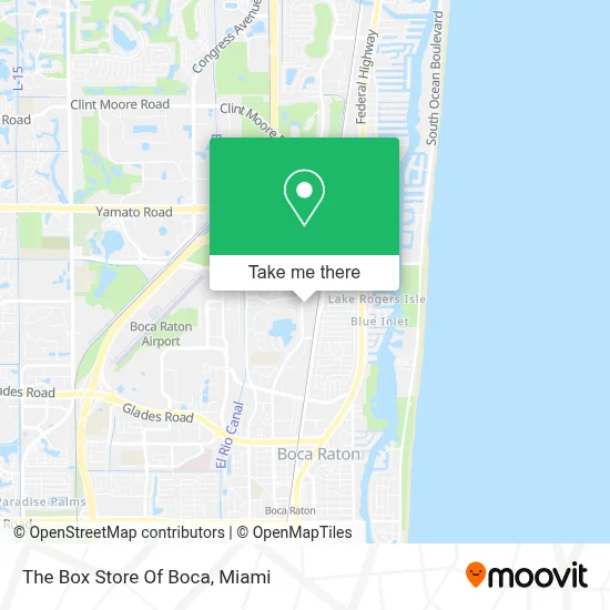 The Box Store Of Boca map