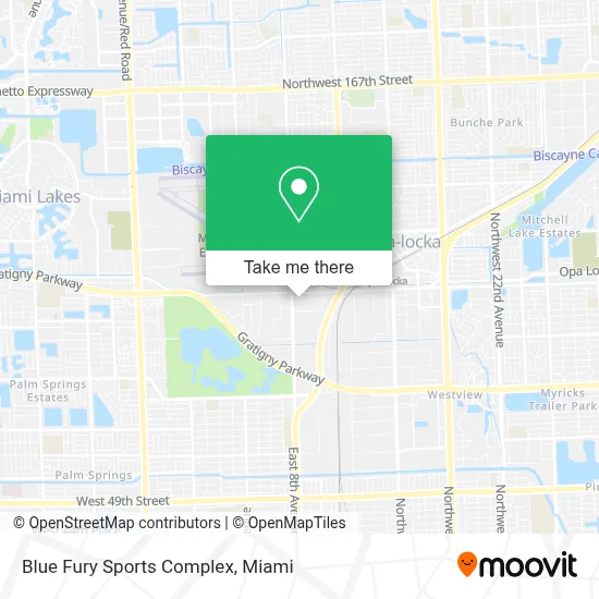Blue Fury Sports Complex map