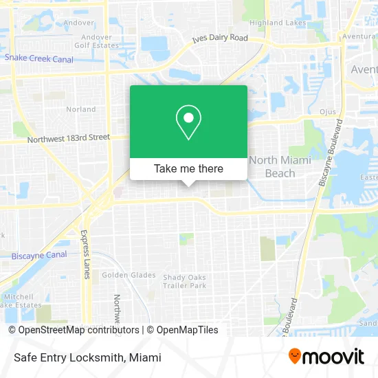 Safe Entry Locksmith map