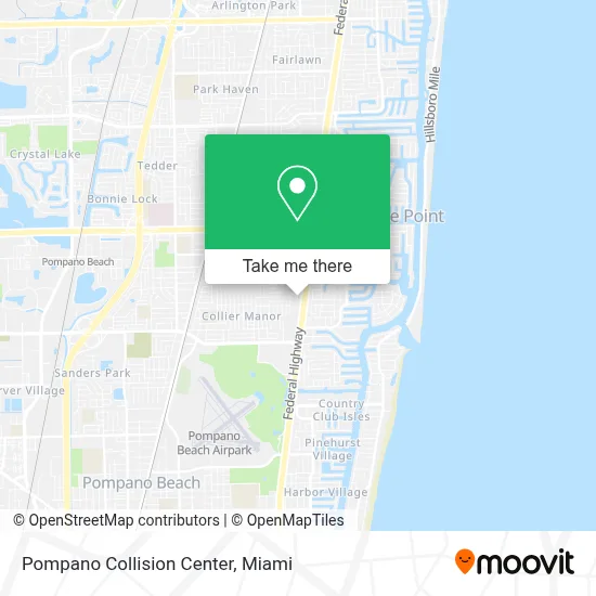 Pompano Collision Center map