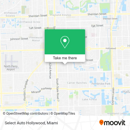 Select Auto Hollywood map
