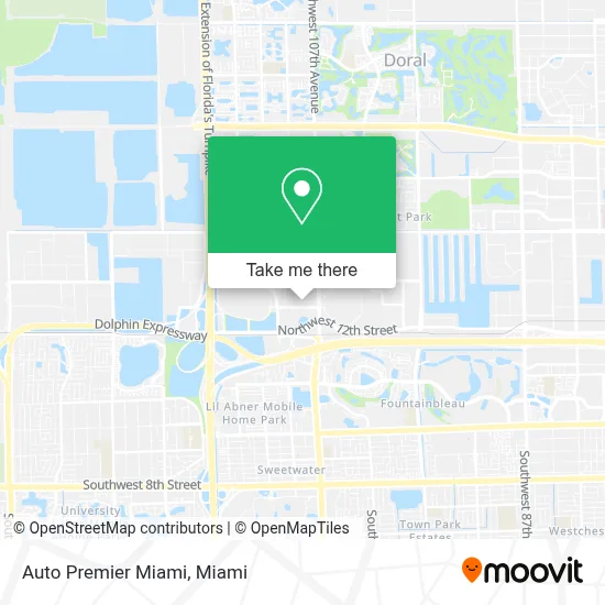 Auto Premier Miami map