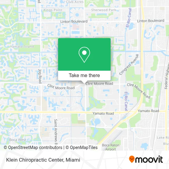 Klein Chiropractic Center map