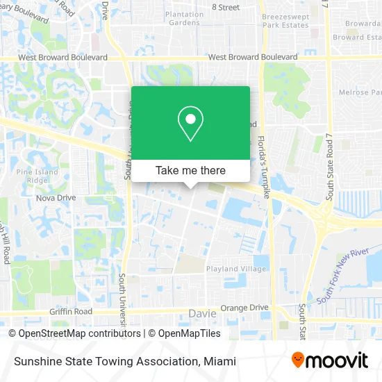 Sunshine State Towing Association map