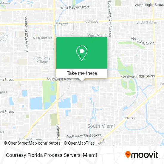 Courtesy Florida Process Servers map