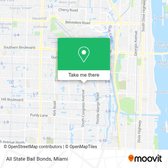 All State Bail Bonds map