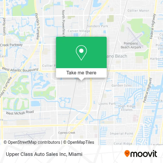 Upper Class Auto Sales Inc map