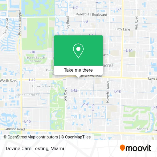 Devine Care Testing map