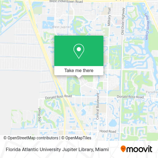 Florida Atlantic University Jupiter Library map