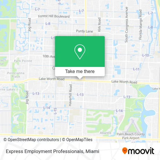 Express Employment Professionals map