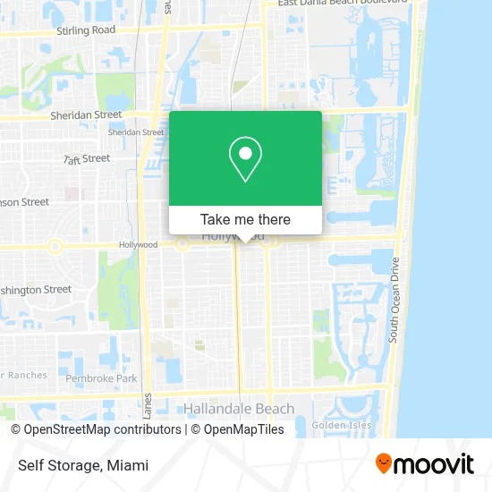 Self Storage map