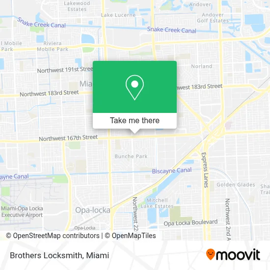 Brothers Locksmith map