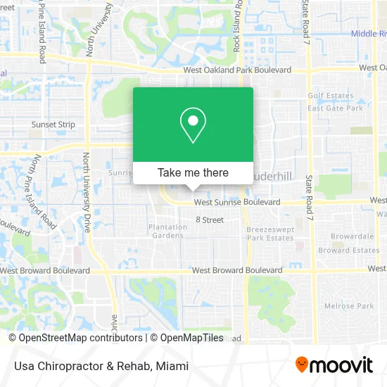Usa Chiropractor & Rehab map