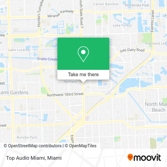 Top Audio Miami map