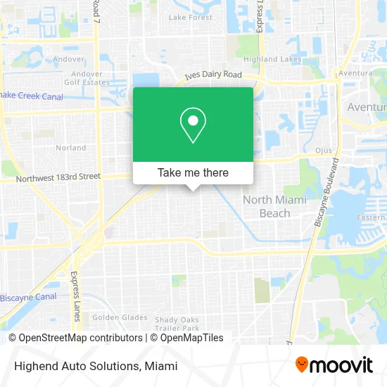 Highend Auto Solutions map