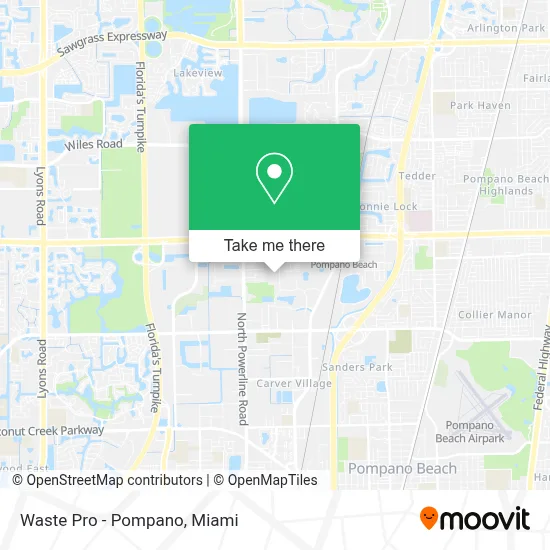 Waste Pro - Pompano map