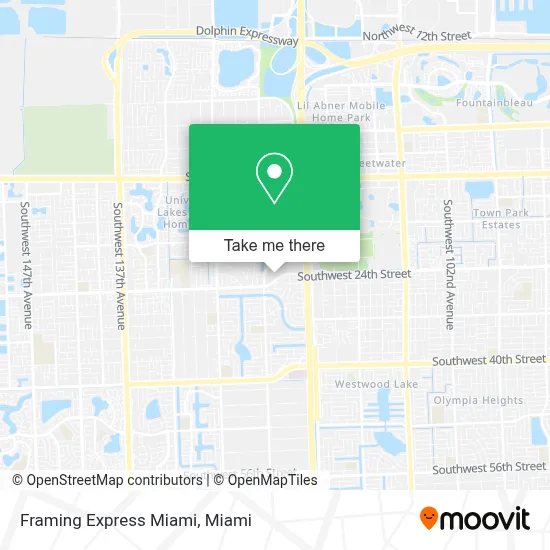 Framing Express Miami map
