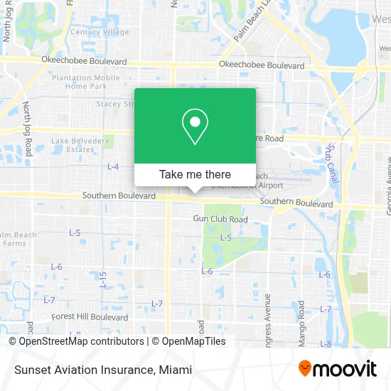 Sunset Aviation Insurance map