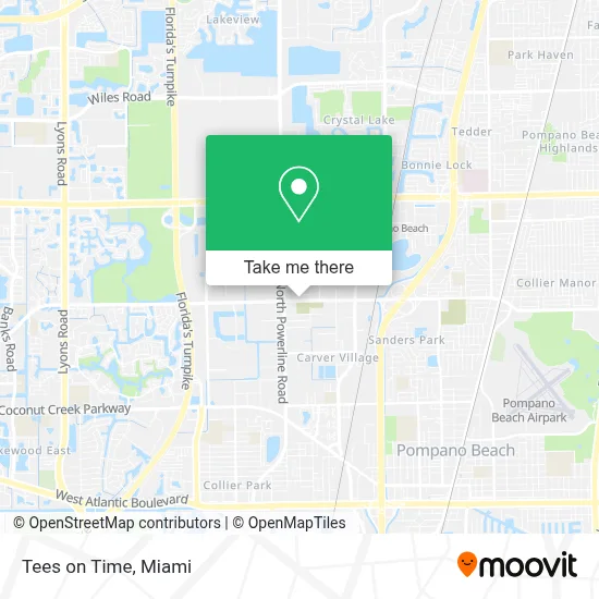Tees on Time map